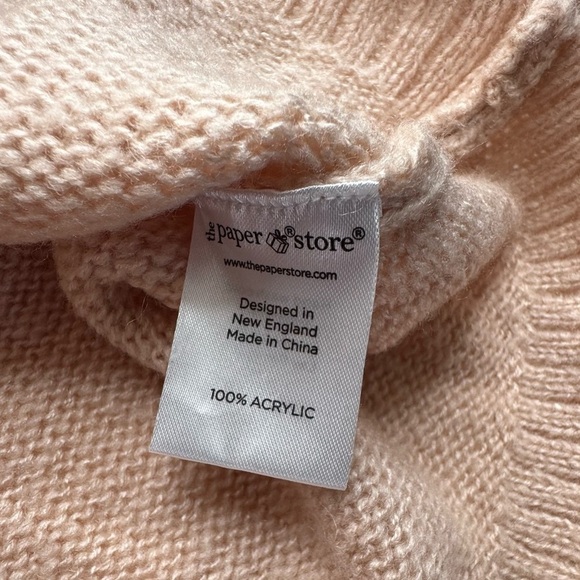 Mia & Tess “ Love” V Neck Knit Long Sleeve Rose Sweater Womens Large - Picture 7 of 11